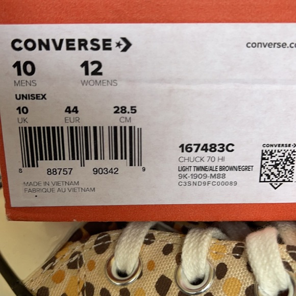 Converse Chuck Taylor 70 Hi Light Twine/Ale Brown/Egret MEN`S - Picture 16 of 16